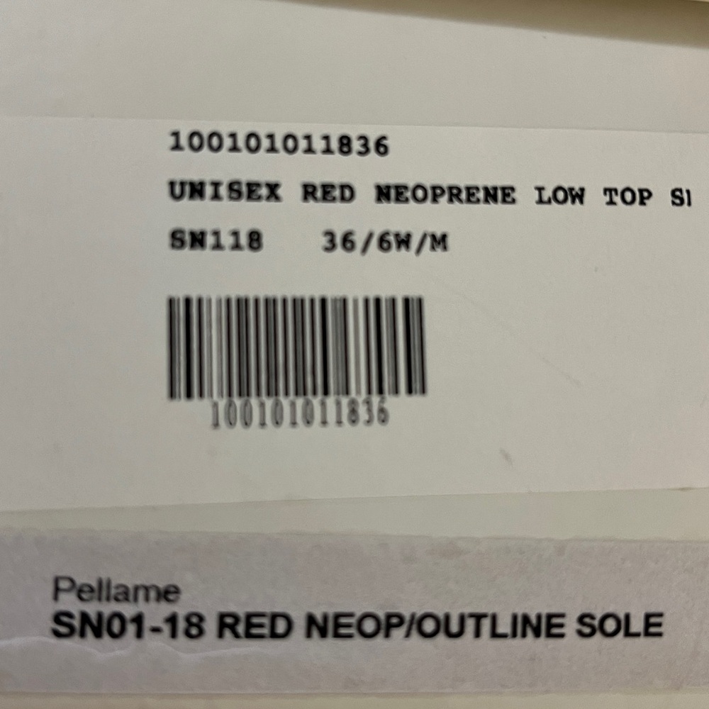Red Slip-On Sneakers Size 6 - Picture 12 of 14